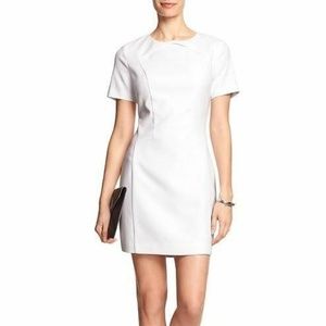 Banana Republic Factory White Twist Neck Dress
